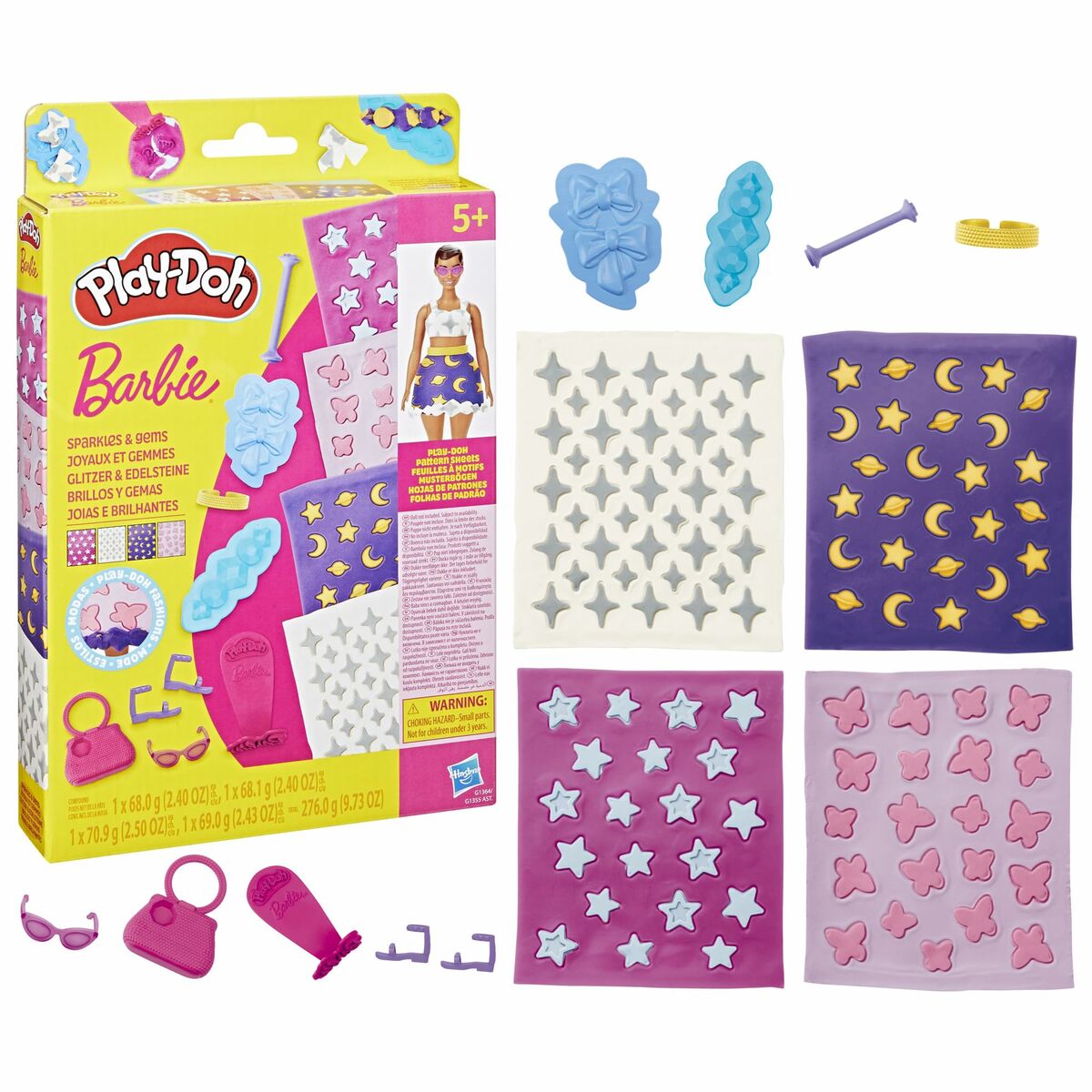 Modelling Clay Game Play-Doh Barbie Sparkles & Gems Multicolour