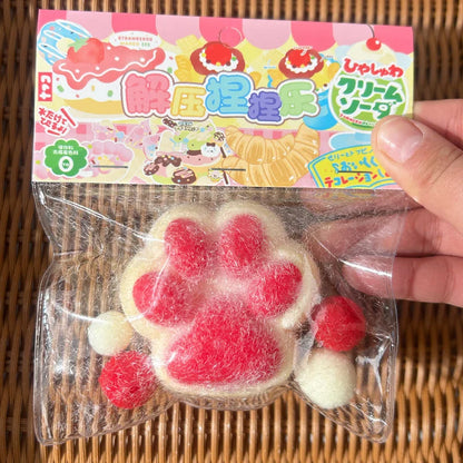 Cat Paw Mochi Squishy Fidget Toy Plush Stress Relief