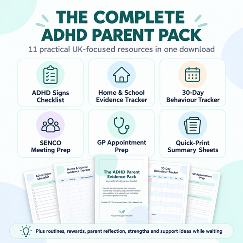 ADHD Parent Evidence Pack – Complete UK Toolkit for School, SENCO & GP